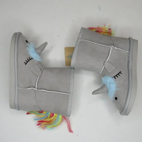 Thereabouts Little Girls Unicorn Quinn Flat Heel Winter Boots Toddler Size 9 - Picture 7 of 10